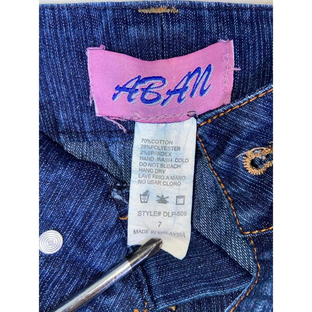 ABAN (Slight Flare) Jeans Pants 7 Womens Denim 32" Waist X 30.5" Inseam DLP-508 - Picture 7 of 11